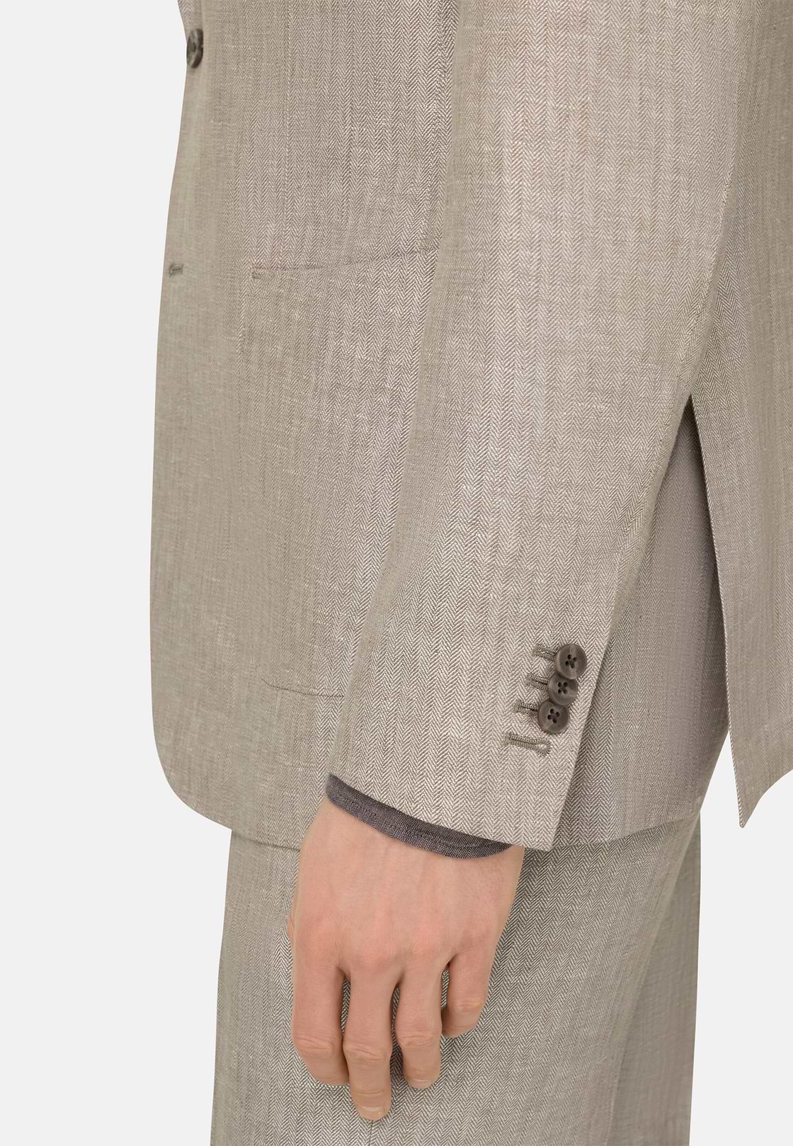 Anzug Aus Leinen, Taupe, hi-res, 4