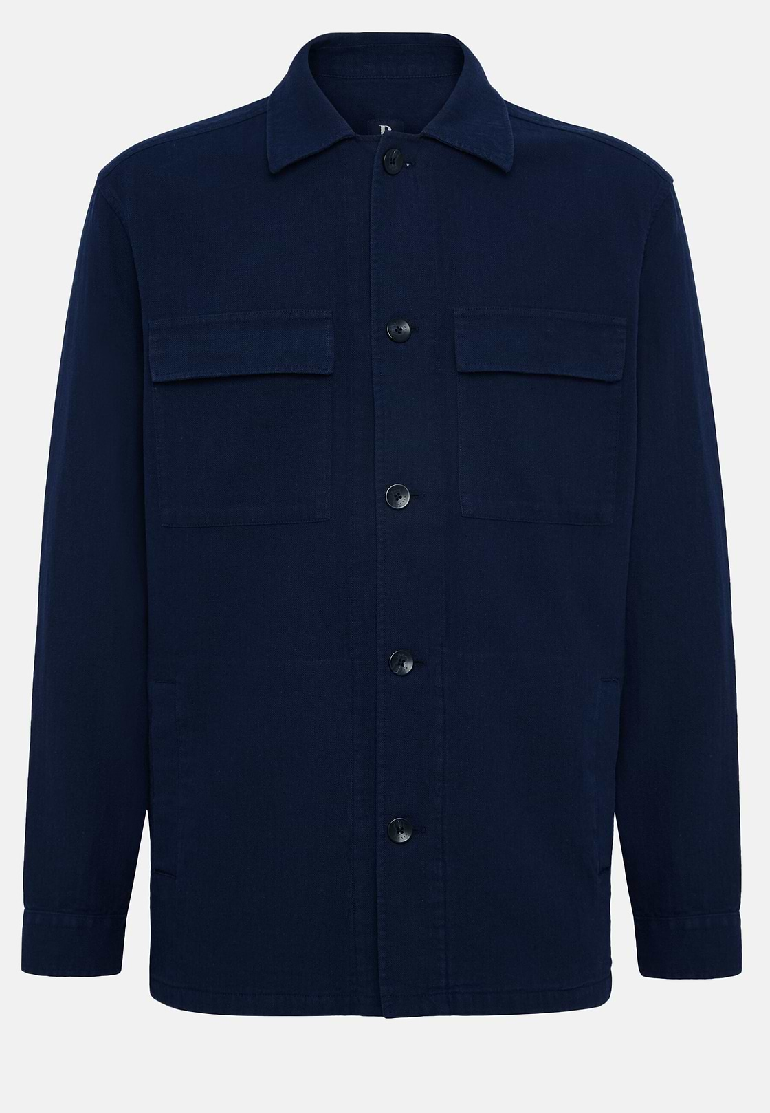 Hemdjacke aus Leinen, Navy blau, hi-res