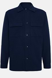 Hemdjacke aus Leinen, Navy blau, hi-res