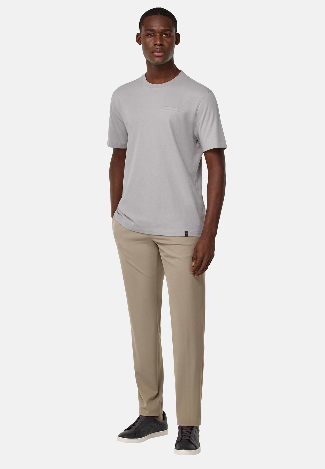 Cotton Jersey T-Shirts with Breast Pockets, Ice, hi-res