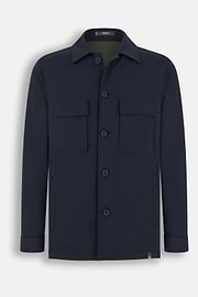 Giacca Camicia Double Nylon Stretch B Tech, Navy, thumb, 6