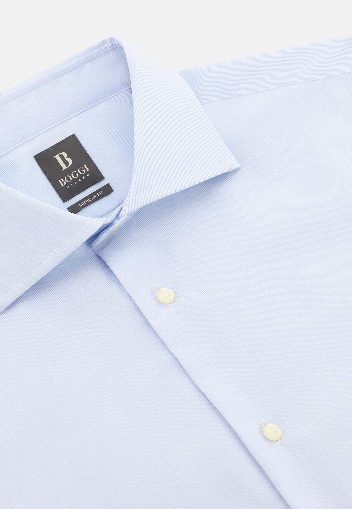 Camicia A Righe In Cotone Regular Fit, Azzurro, hi-res, 5