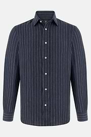 Hemd Aus Leinen Regular Fit, Navy blau, thumb, 6