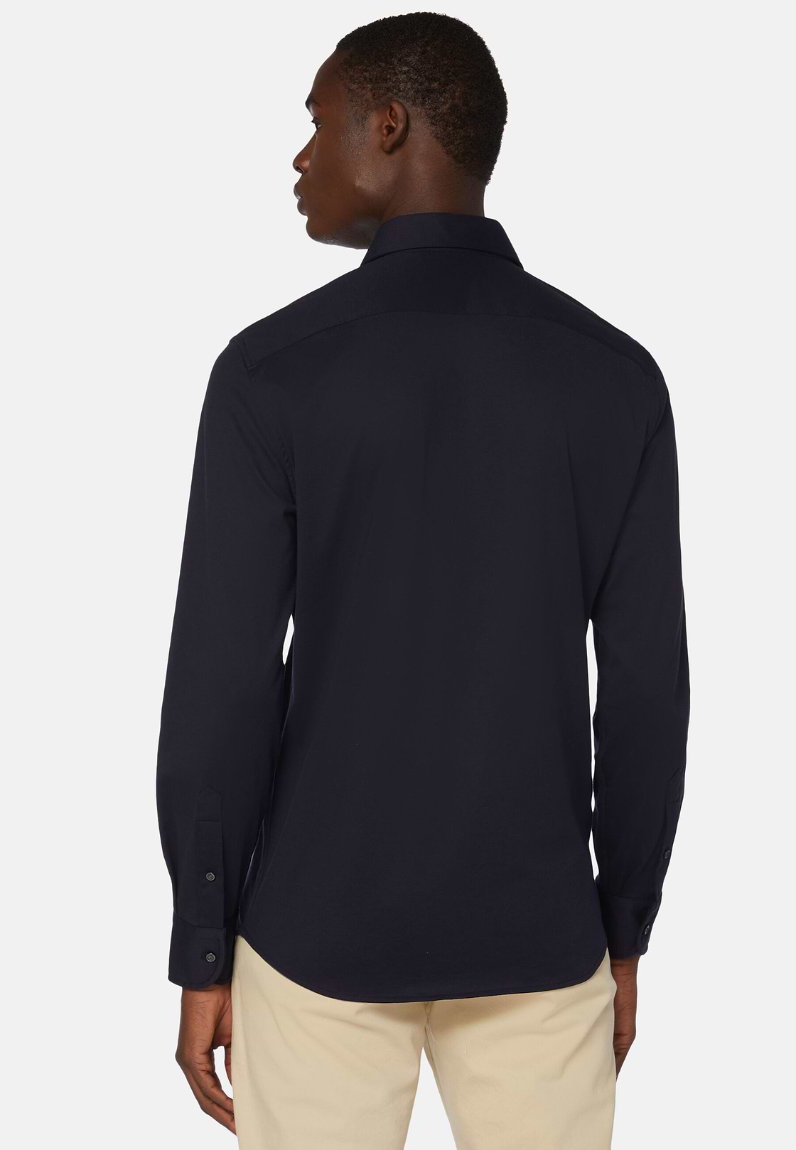 Chemise Polo En Jersey De Coton Coupe Regular, bleu marine, hi-res