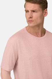 T-Shirt Aus Stretch-Leinen-Jersey, Rosa, thumb, 4