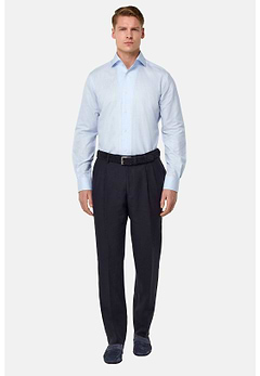 Chemise À Rayures En Coton Et Lin Regular Fit