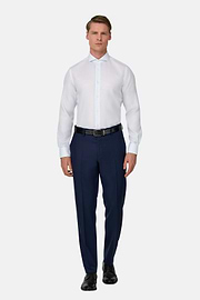 Slim Fit Checked Cotton Shirt, Light Blue, thumb, 2