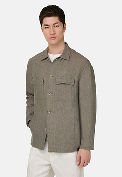 Link Shirt Jacket in Pure Washed Linen