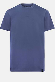 T-Shirt In Stretch Supima Cotton, Medium Blue, hi-res