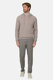 Trousers in Herringbone Flannel, Taupe, thumb, 2