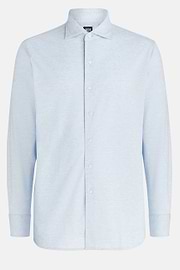 Cotton Piqué Regular Fit Polo Shirt, Light blue, hi-res