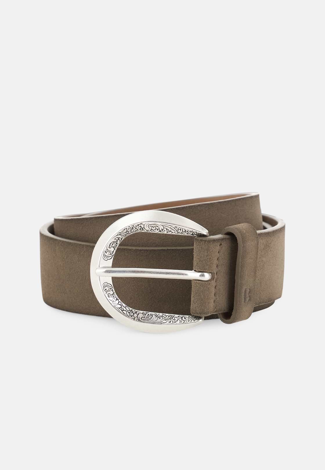 Suede Leather Belt, Taupe, hi-res, 1