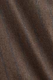 Suit Pinstripe Wool Flannel, Brown, thumb, 6
