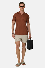 Polo In Misto Lino, Rouge, thumb, 2