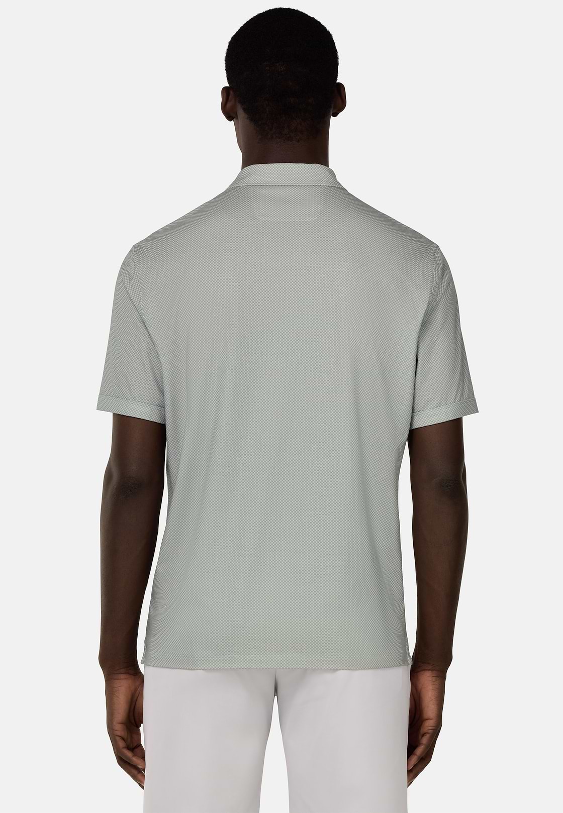 Cotton Blend Jersey Polo Shirt, Light Green, hi-res