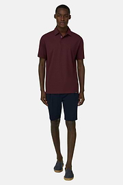 Polo Aus Elastischer Supima-Baumwolle, Burgundy, thumb, 1
