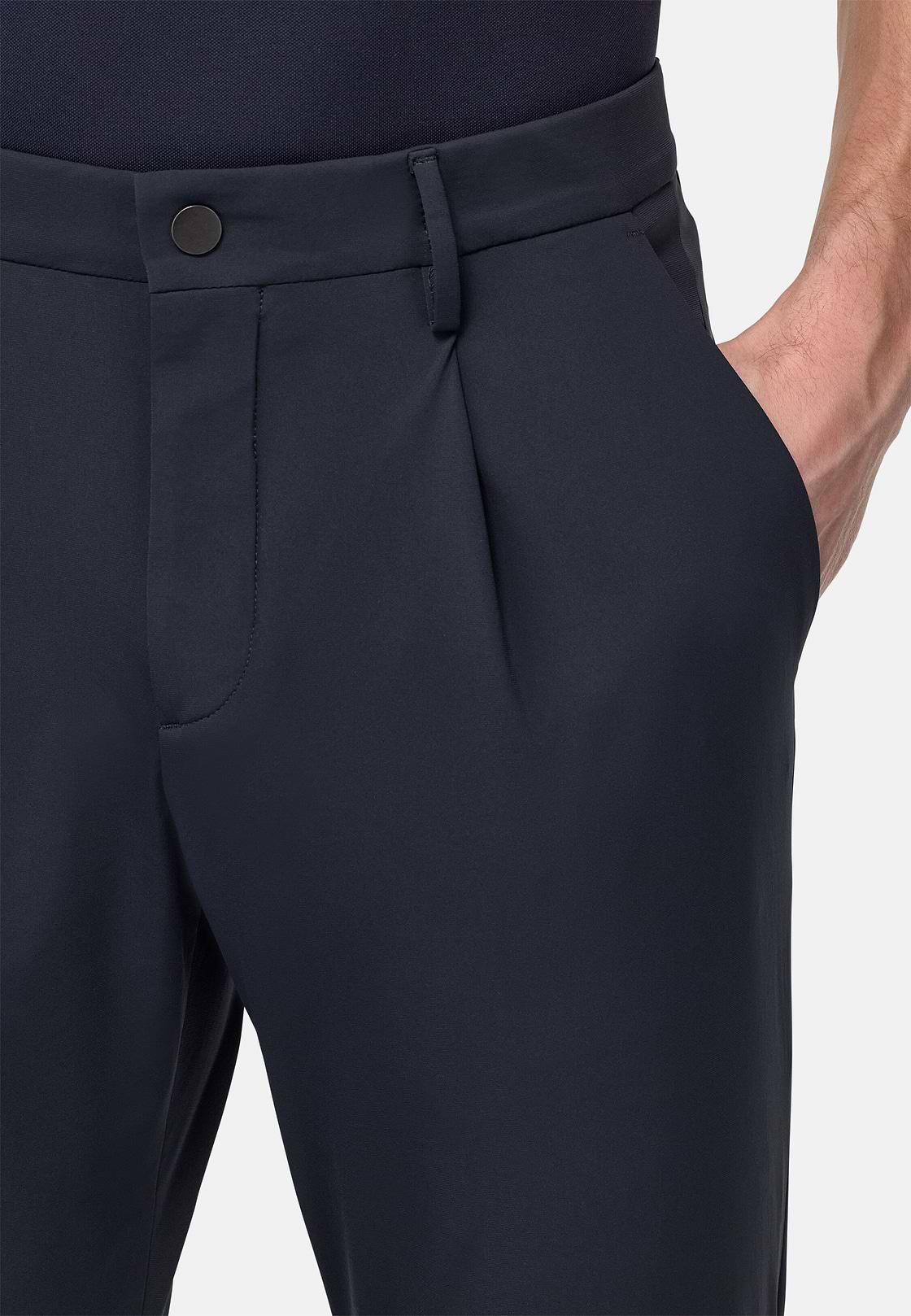 Pantalon En Nylon Extensible B Tech, bleu marine, hi-res
