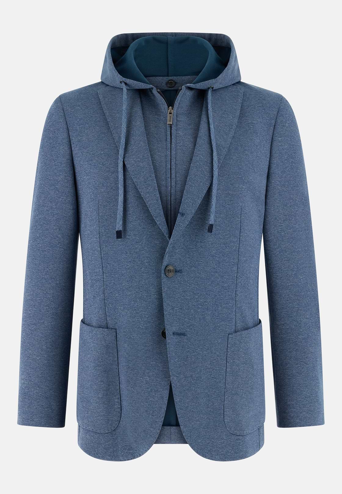 Sweatjacke Madison aus elastischem Baumwollmix, Air-blau, hi-res, 5