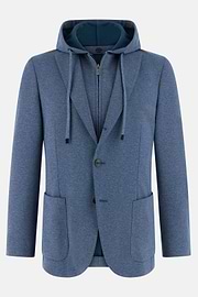 Sweatjacke Madison aus elastischem Baumwollmix, Air-blau, thumb, 5