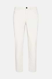 Jeans aus elastischem Samt, Creme, hi-res