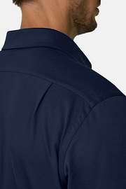 Polohemd aus japanischem Jersey-Twill Regular Fit, Navy blau, thumb, 3