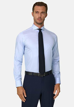 Overhemd Gestreept Twill Katoen Slim Fit