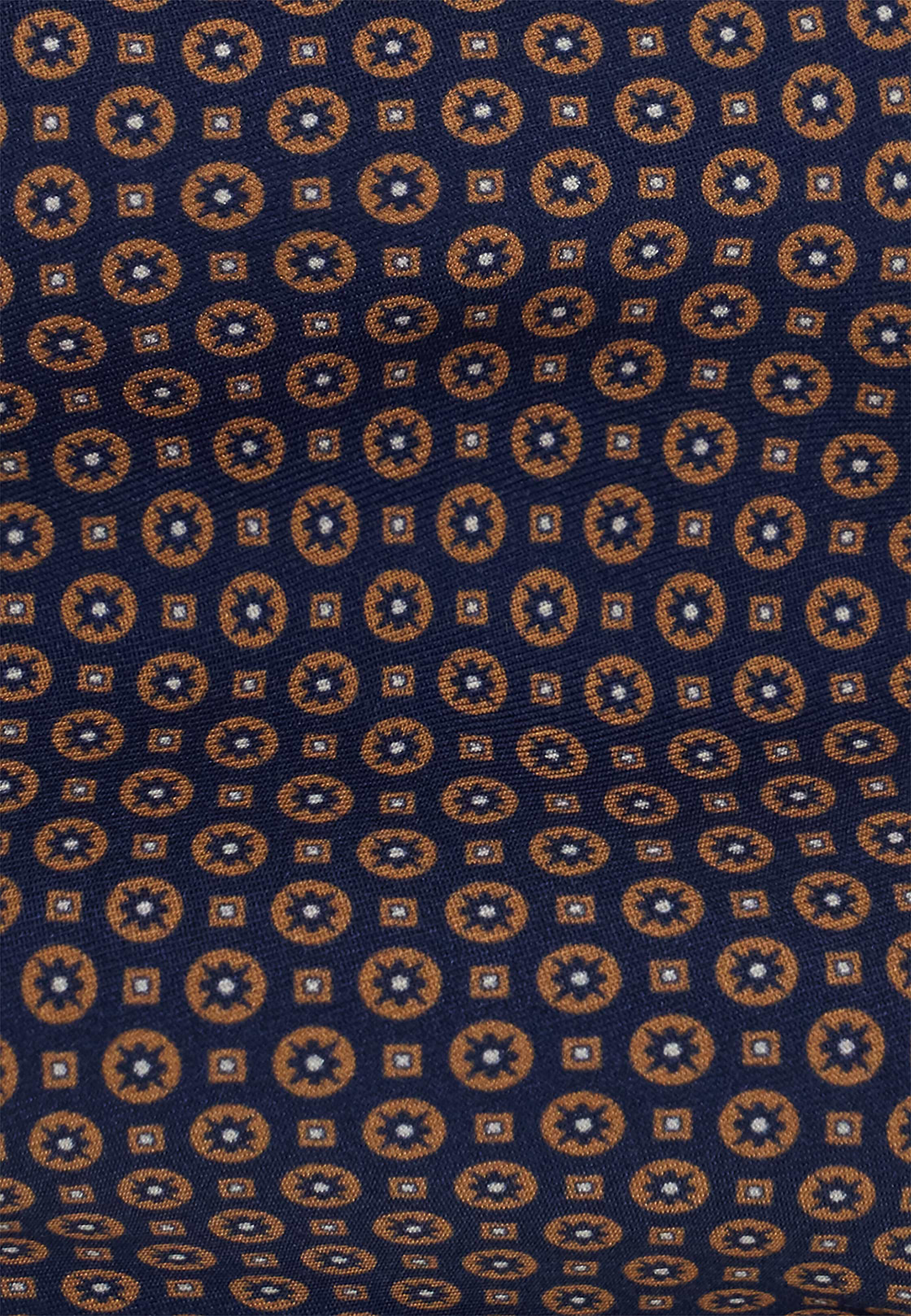 Tie Medallion Pattern Silk, Orange, hi-res, 2