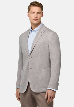 B Jersey Cotton and Linen Jacket