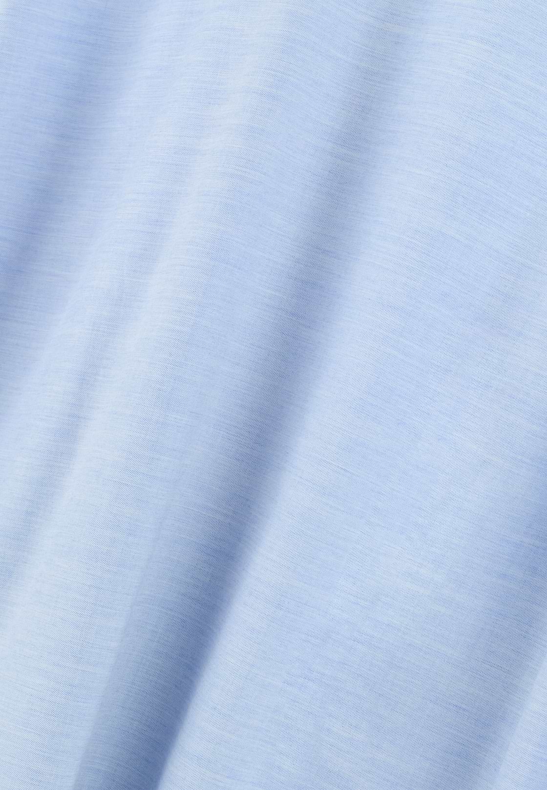 Shirt in Cotton Twill Regular Fit, Light Blue, hi-res, 5