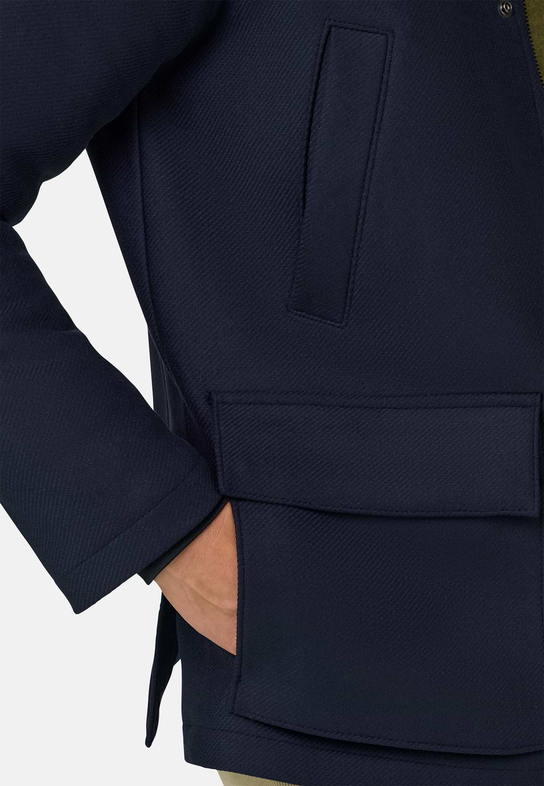 Peacoat Padded in Wool Blend, Navy blue, hi-res, 5