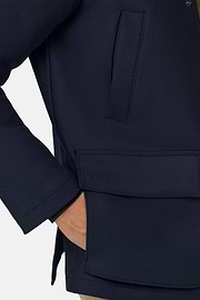 Peacoat Padded in Wool Blend, Navy blue, thumb, 5