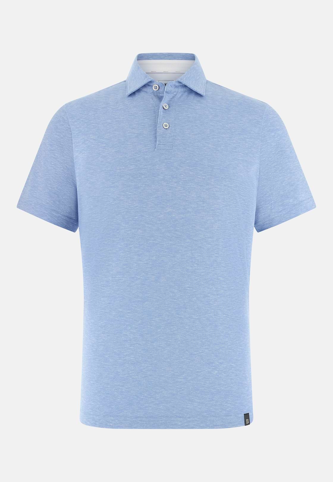 Cotton Linen Polo, Light Blue, hi-res, 5