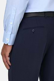 Overhemd Gestreept Twill Katoen Slim Fit, Light Blue, thumb, 4