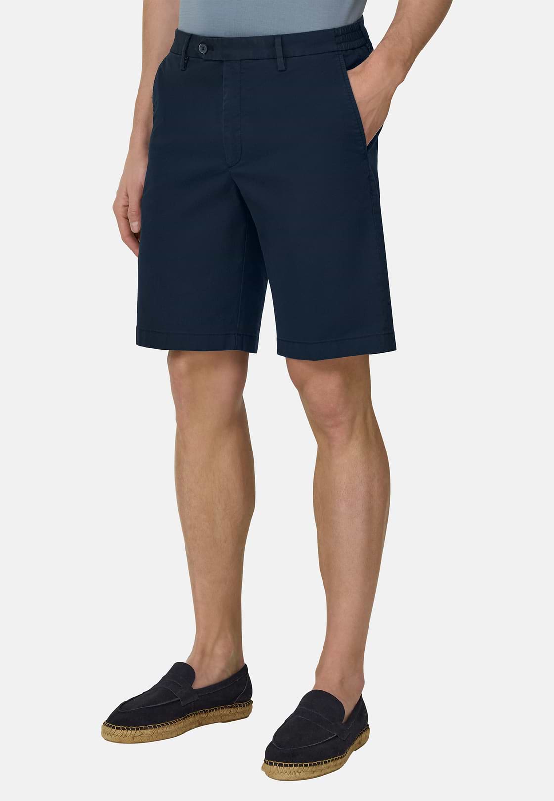 Bermuda En Coton Extensible, bleu marine, hi-res, 2