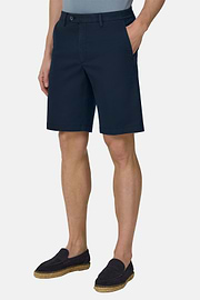 Bermuda En Coton Extensible, bleu marine, thumb, 2