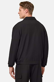 Pure Travel Wool Bomber Jacket, Black, hi-res