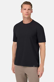 T-Shirt In Stretch Supima Cotton, Charcoal, hi-res