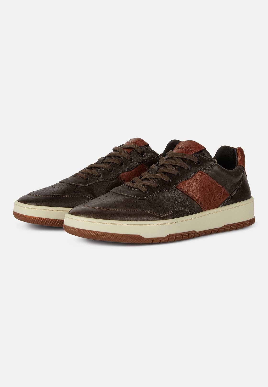 Sneakers en Cuir, Marron, hi-res