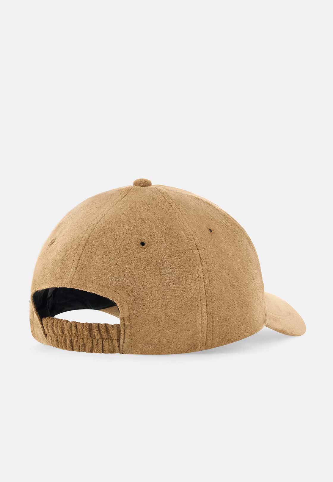 Peaked Cap in Suede-Look Fabric, Hazelnut, hi-res, 3
