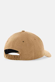 Peaked Cap in Suede-Look Fabric, Hazelnut, thumb, 3