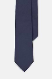 Tie Jacquard Drill Reinforcement Silk, Navy blue, thumb, 1