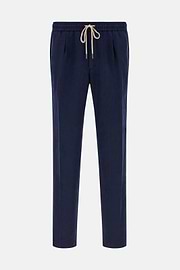 City Linen Trousers, Navy blue, hi-res