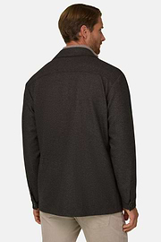 Shacket Herringbone Viscose Blend, Brown, thumb, 4