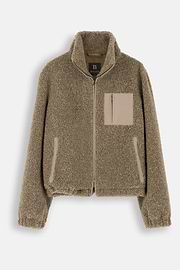 Teddy Bomber Full-Zip, Beige, thumb, 5