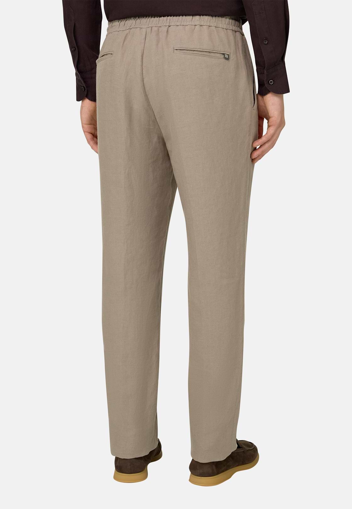 City Linen Trousers, Taupe, hi-res, 3