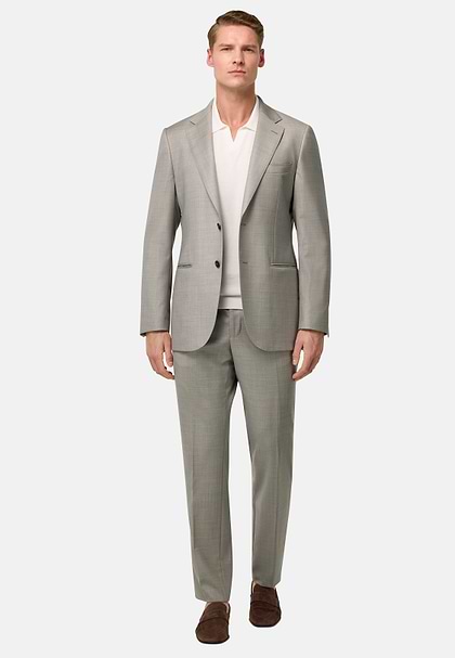 Grisaille Pure Wool Suit, Sand, hi-res