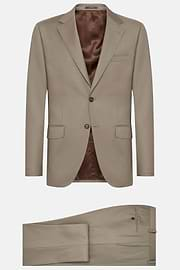 Costume Gris Tourterelle En Pure Laine, Taupe, hi-res