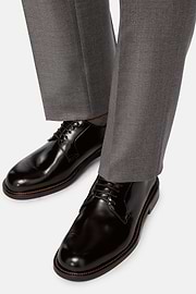 Derby-Schuhe Aus Leder, Braun, hi-res