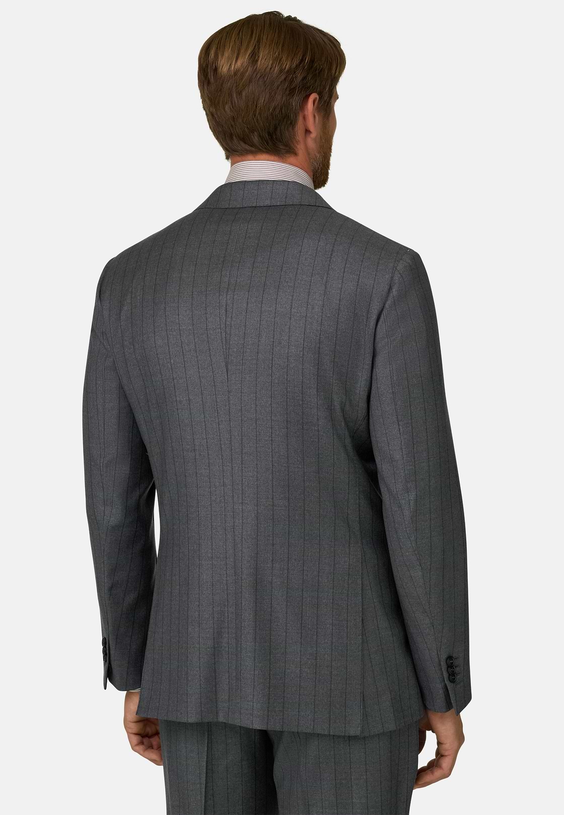 Pinstripe Wool Suit, Grey, hi-res, 5
