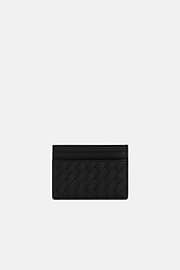 Leather Credit Card Holder, Black, hi-res